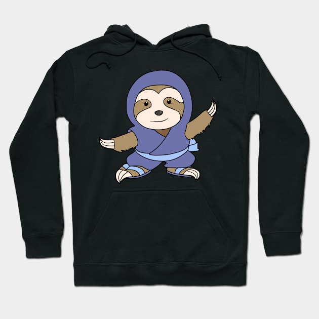 Sloth Ninja Karate Fighter Hoodie by Tobias Store